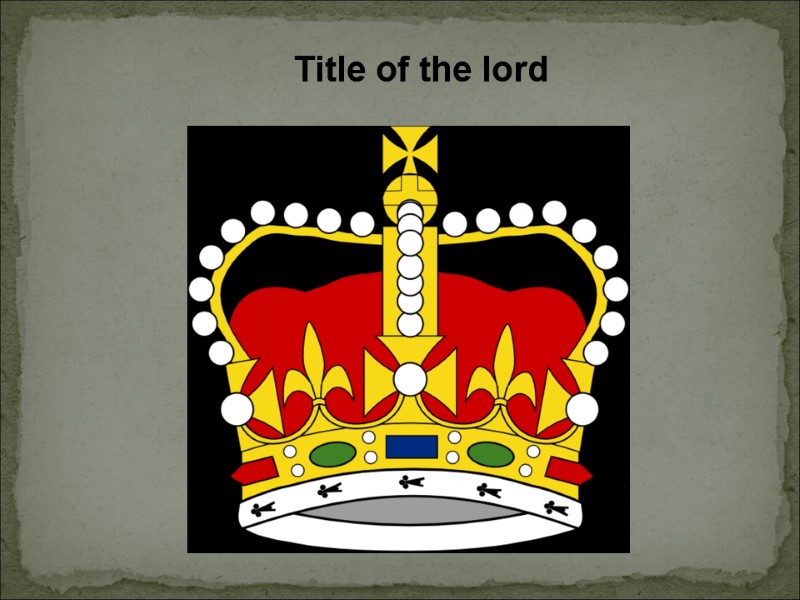 Title of the lord